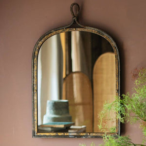 Rustic Reach - Antique Style Dark Iron Mirror