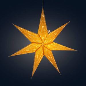 Prima Dottie ~  7 P, 23", Gold Glitter Paper Star Lantern