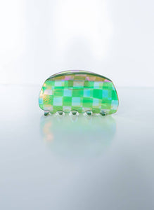 Sweet Miracles H+M - Iridescent Checkered Clam Hair Claw