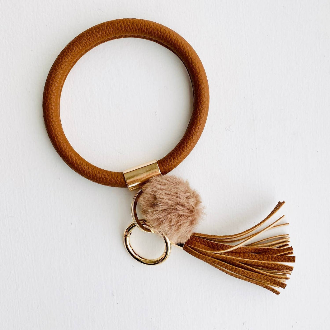 Tiny Gift Society - Bangle Key Chain with Pom